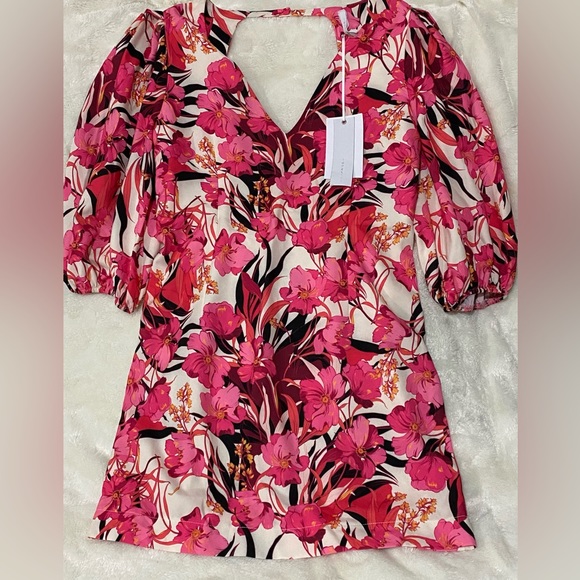 FLORAL MID BACKLESS DRESS by Imperial Botique Size L - Picture 4 of 6
